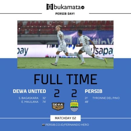Sengit! Persib Bawa Pulang Satu Poin di Kandang Dewa United
