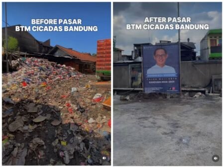 Aksi Nyata Dandan Riza Wardana, Program Ngadandanan Pasar Berhasil Angkut Puluhan Ton Sampah