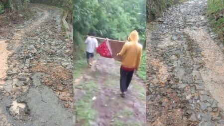 Viral Warga Bandung Barat Tandu Pasien Gegara Jalan Rusak Bandung Barat