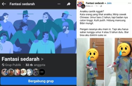 Ilustrasi penyelidikan polisi terhadap grup Facebook Fantasi Sedarah di Indonesia.