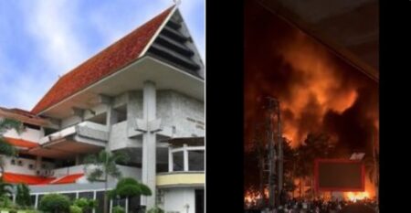 Gedung DPRD Makassar dibakar