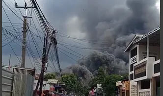 Ledakan Asap di Langit Cikancung! Pabrik Kapas Ludes Terbakar