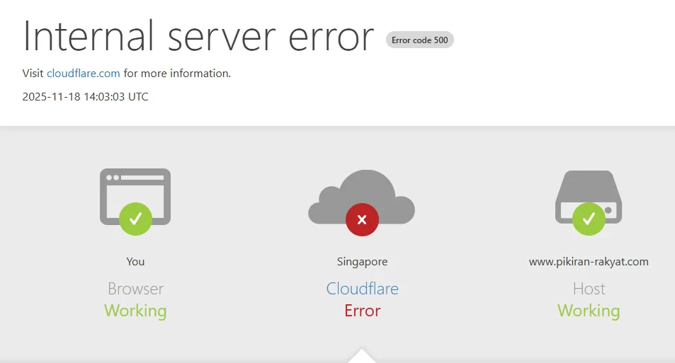 Lumpuh Total! Cloudflare Down, X dan Situs Global Terdampak Gangguan Serius