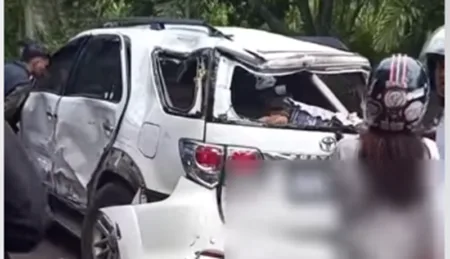 Kecelakaan Beruntun di Citra Green Dago: Fortuner Tabrak Mobil dan Motor, Korban Luka Parah