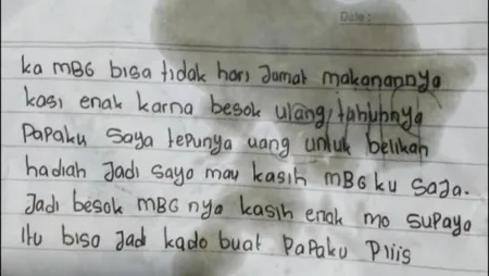 Kisah Haru Nur Rahmadani: Siswi di Sigi yang ‘Merayu’ Pengelola MBG Demi Kado Ulang Tahun Ayah