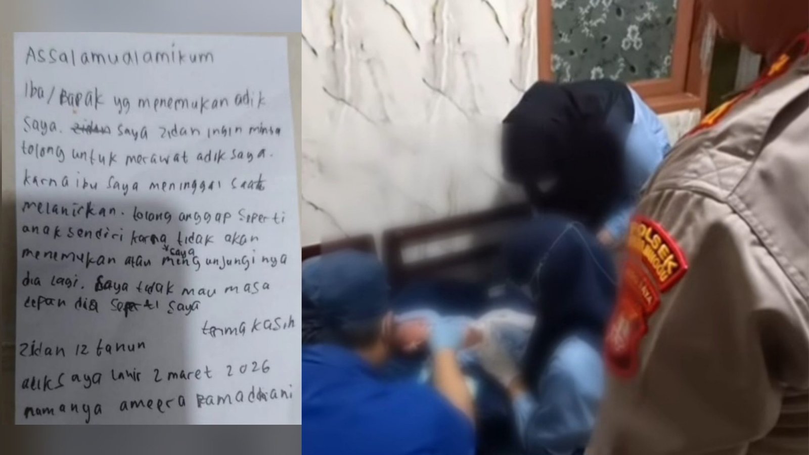 Kisah Anak 12 Tahun Terpaksa Tinggalkan Adik Bayi di Gerobak Nasi Uduk