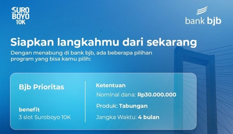 Dukung Gaya Hidup Sehat, bank bjb Tebar Slot Gratis Suroboyo 10K Melalui Program Tabungan