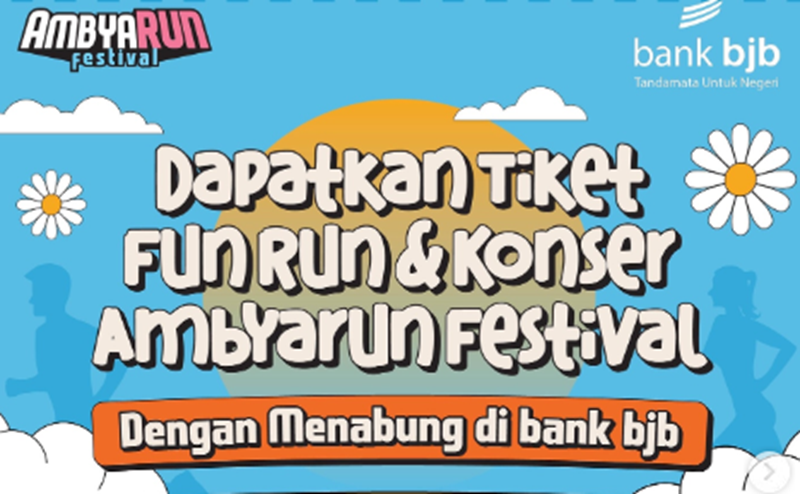 Seru! bjb Ambyar Run Festival Bagi Tiket Konser dan Lari Gratis untuk Nasabah