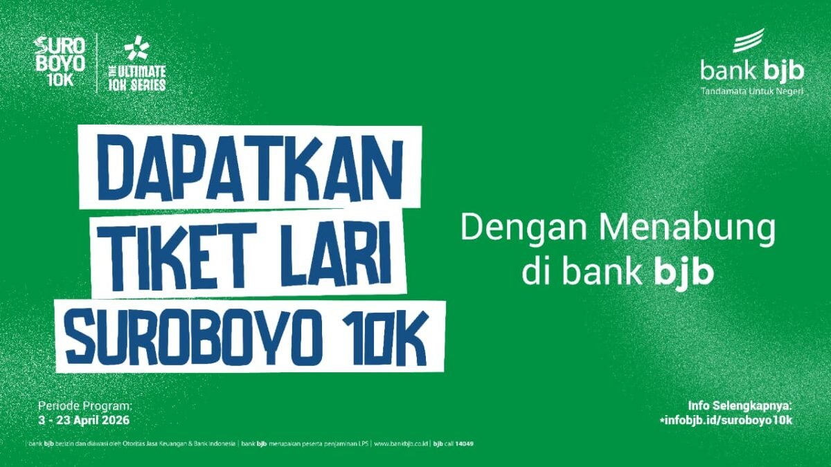 Lari Gratis di Surabaya! bank bjb Bagi-Bagi Tiket Suroboyo 10K Lewat Program Nabung Seru