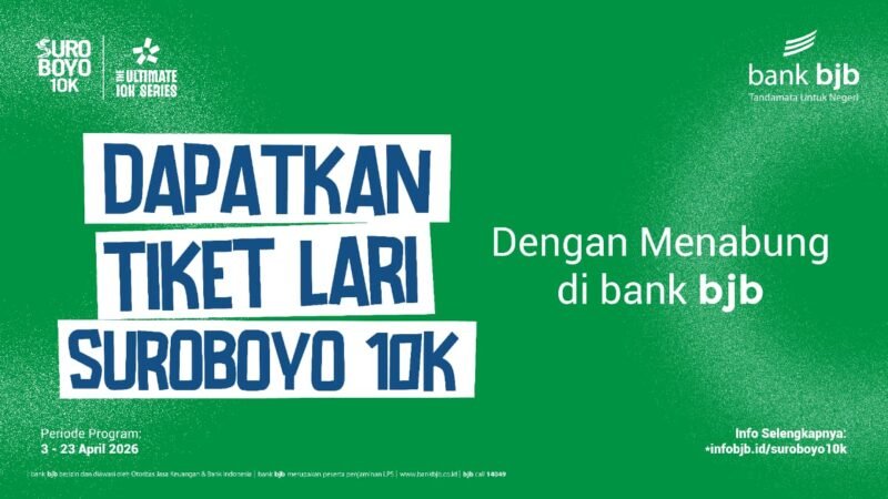 Lari Gratis di Surabaya! bank bjb Bagi-Bagi Tiket Suroboyo 10K Lewat Program Nabung Seru