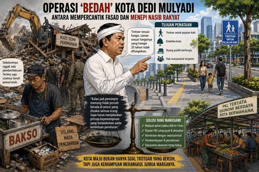 Operasi ‘Bedah’ Kota Dedi Mulyadi: Antara Mempercantik Fasad dan Menepi Nasib Rakyat