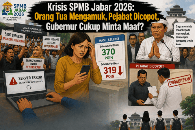 Krisis SPMB Jabar 2026: Orang Tua Mengamuk, Pejabat Dicopot, Gubernur Cukup Minta Maaf?