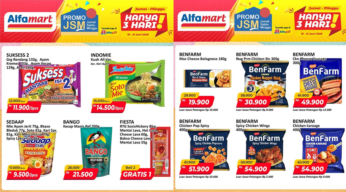 Banjir Diskon Akhir Pekan! Cek Promo JSM Alfamart 19–21 Juni 2026, Minyak dan Sembako Murah Meriah