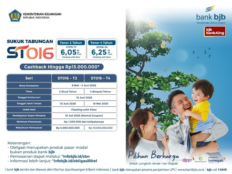 bank bjb Dorong Literasi Keuangan Lewat Penawaran Sukuk Tabungan ST016