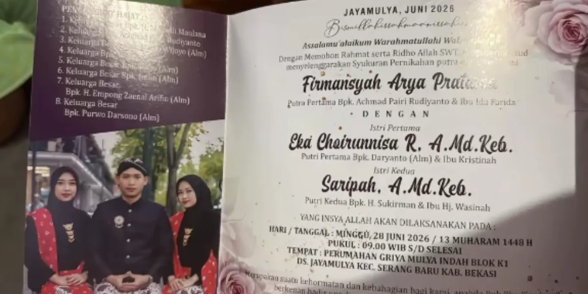 Harta, Tahta, Istri Dua! Viral Pria Bekasi Nikahi 2 Ibu Bidan Sekaligus Bikin Kaum Adam Ketar-ketir