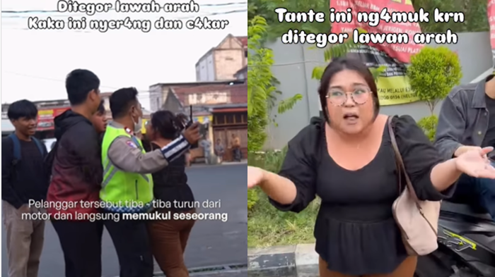 Udah Salah, Lawan Arah, Malah Nyakar Petugas! Wanita Ini Ngamuk dan Akhirnya Menangis?