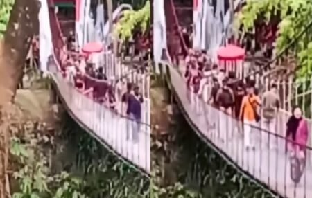 Penyebab Jembatan Gantung Pongpet Pangandaran Ambruk Usai Diresmikan