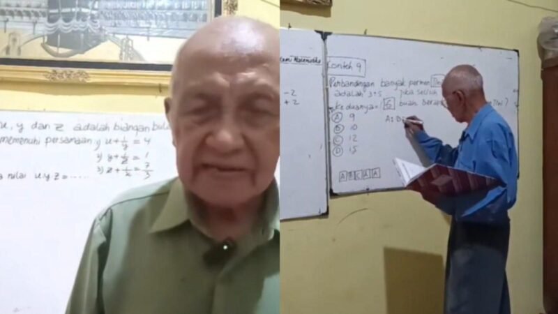 Dua Sesi Sehari, Tanpa Bayaran: Anatomi Ketulusan Mbah Melan, Guru Matematika di Balik Layar TikTok