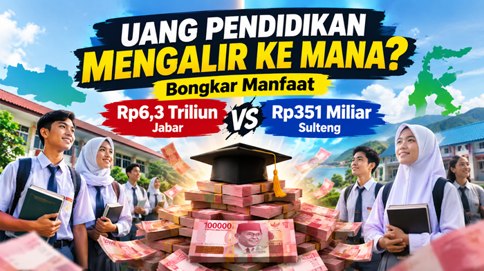 Uang Pendidikan Mengalir ke Mana? Bongkar Manfaat Rp6,3 Triliun Jabar vs Rp351 Miliar Sulteng