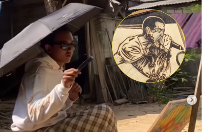 HASILNYA BIKIN MELONGO! Seniman Ini Sulap Sinar Matahari Jadi ‘Kuas’ untuk Lukis Sosok Legendaris