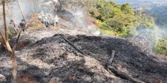 Lahan Alang-alang di Cihampelas KBB Terbakar, Api Nyaris Merembet ke Rumah Warga